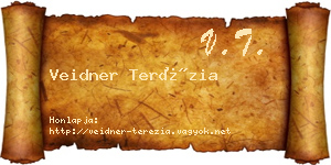 Veidner Terézia névjegykártya